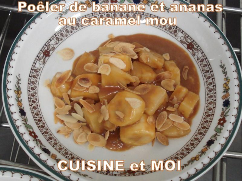 Ananas banane au caramel mou Ananas banane au caramel mou