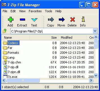 Décompresser des fichiers avec 7-zip