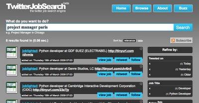 TwitterJobSearch : l'emploi sur Twitter