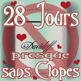 Déjà 4 semaines presque sans fumer!