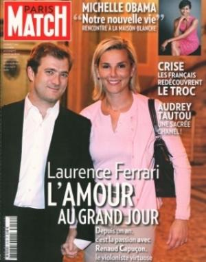 Laurence Ferrari et son compagnon en Une de Paris Match