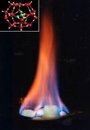 hydrate de méthane. crédit : USGS