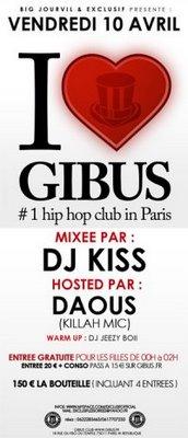 Vendredi 10 avril I LOVE GIBUS by Exclusif