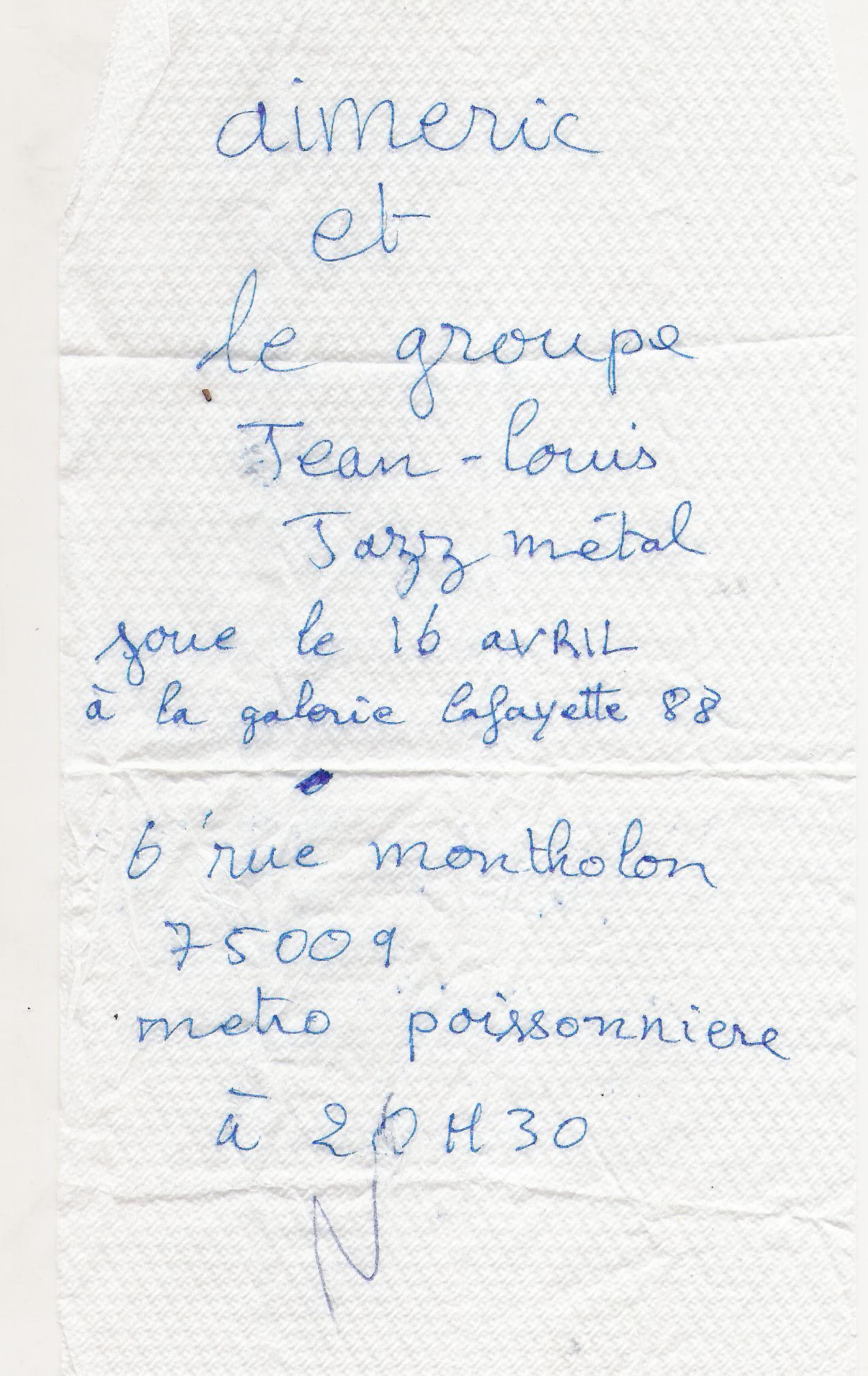 5tet de jazz brut @ Miroiterie / Un nouveau squatt / Affiche majestueuse pour nuit exaltante / Ligeti Jean Louis Aymeric Avice Francesco Pastacaldi Joachim Florent