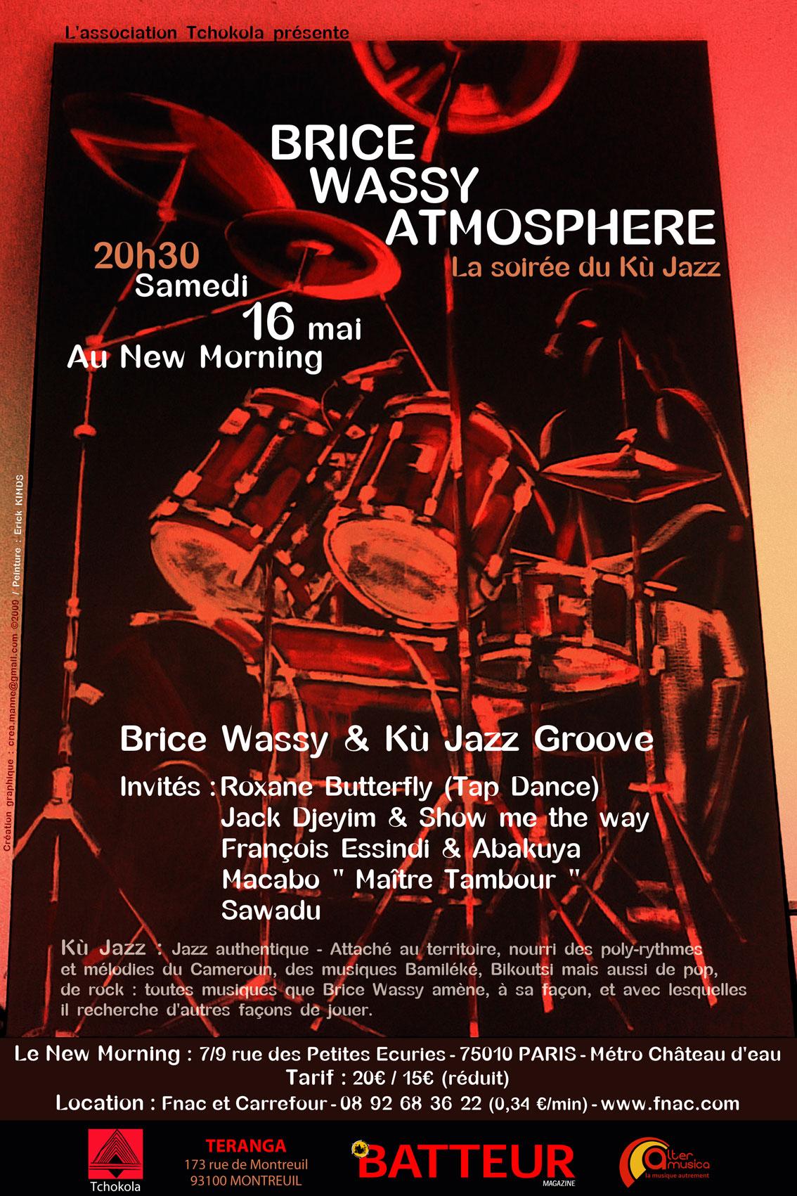 5tet de jazz brut @ Miroiterie / Un nouveau squatt / Affiche majestueuse pour nuit exaltante / Ligeti Brice Wassy