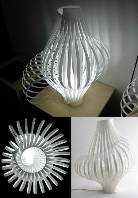 Lampe Spirale par Chris Kirby
