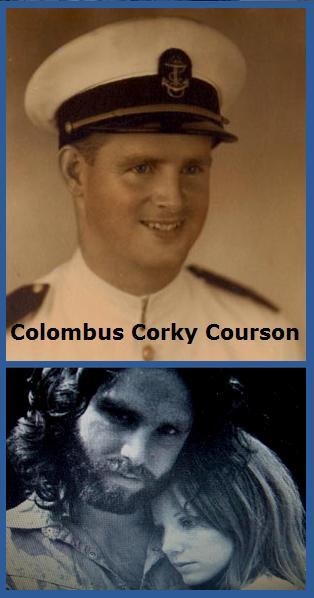 Jim Morrison , Pamela Courson et le Papa Corky.