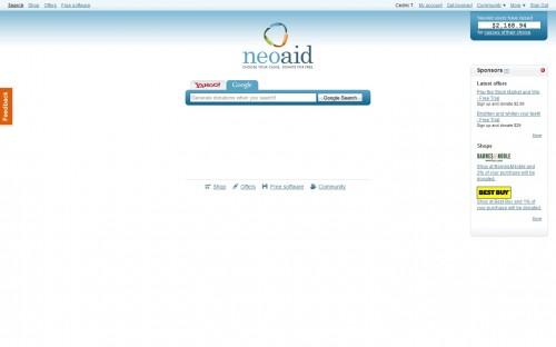 neoaid 500x312 NeoAid, moteur de recherche qui réunit Google et Yahoo pour la bonne cause