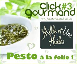 Assiette terre-mer au pesto d'aillet et roquette
