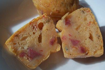 Muffins (sans oeuf) au lomo, Sainte-Maure, Muffins (sans oeuf) lomo, Sainte-Maure,
