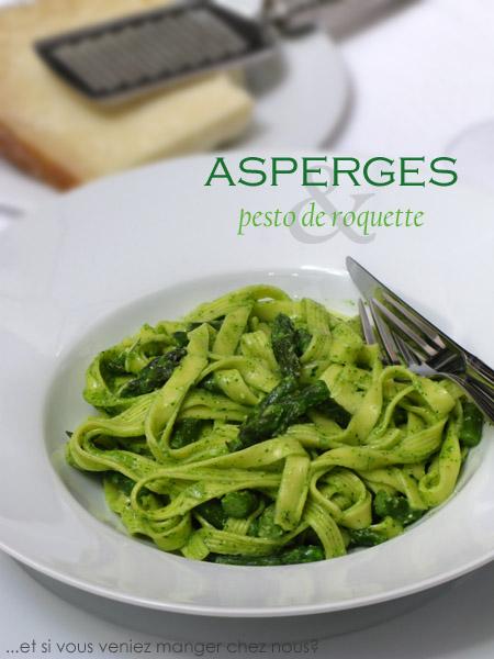 Fettucine aux asperges et pesto de roquette