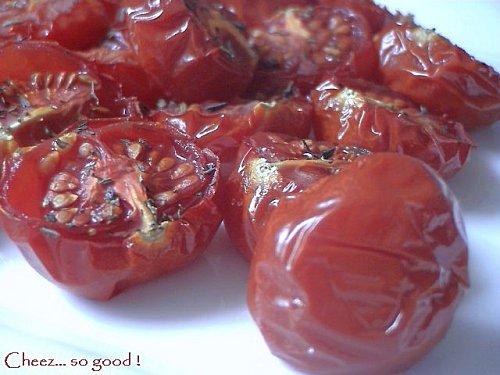 Tomates cerises confites et dos de perche au safran