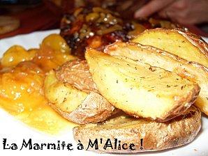 Poulet abricot miel et quatre-épices, Potatoes light