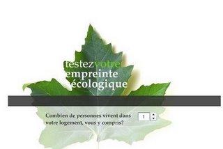 Calculez votre empreinte écologique Calculez votre empreinte écologique