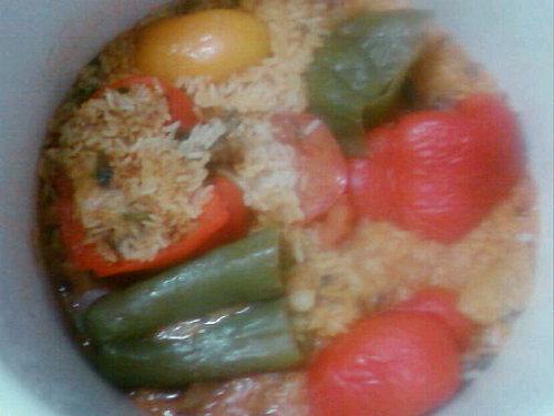 Brochettes et poivrons farcis +..balade.... Brochettes et poivrons farcis +..balade....