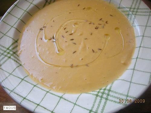 Crème de Patates douces et haricots blancs