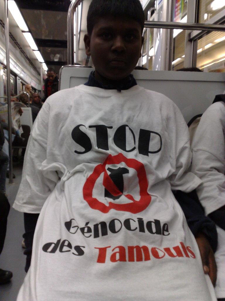 Manifestation de soutien au peuple Tamoul, Makilan 11ans raconte