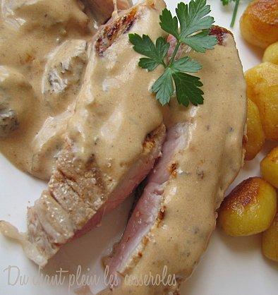 Classiques en famille. Carré de veau aux morilles, pommes grenaille rôties