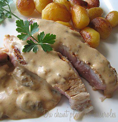 Classiques en famille. Carré de veau aux morilles, pommes grenaille rôties