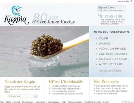 e-commerce et luxe = Caviar Kaspia