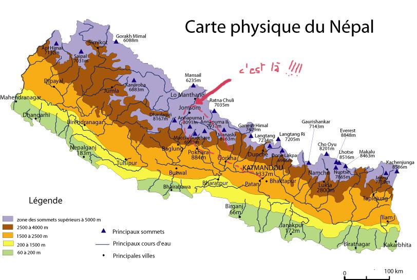 carte-physique-du-nepal