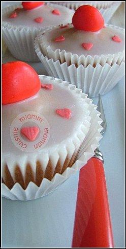Cupcakes glacés à la fraise régresssive