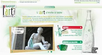 Badoit et Beaux Arts de Paris : L’art s’invite à table