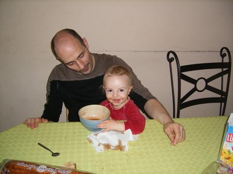 Un petit déj' avec papa