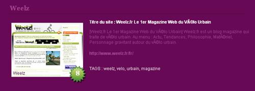 Weelz sur CSS Design Weelz.fr sur CSS Design