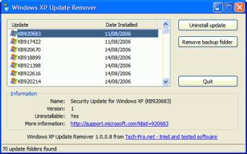 Easily Remove Windows Update Backup Files