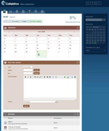 Collabtive - aperçu