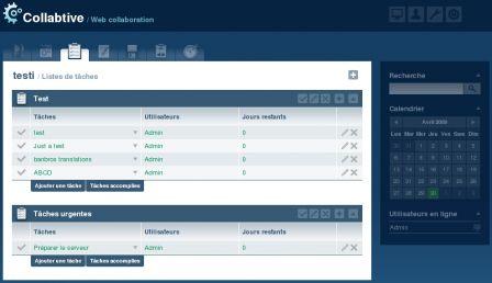 Collabtive - tâches