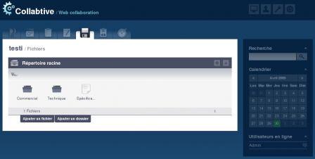 Collabtive - fichiers