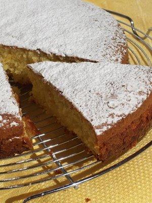 Torta caprese...au chocolat blanc, citron et huile d'olive (Salvatore De Riso)