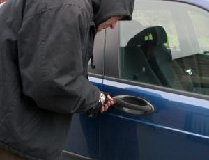 Une voiture volée avec un léopard dans le coffre Vol de voiture (illustration)
