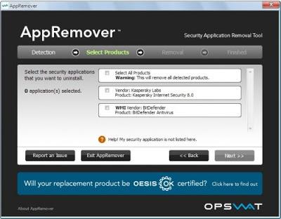 Désinstallation de logiciels antivirus Désinstallation de logiciels antivirus