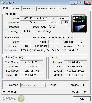 AMD Phenom II X4 955BE OC à  7 GHz !