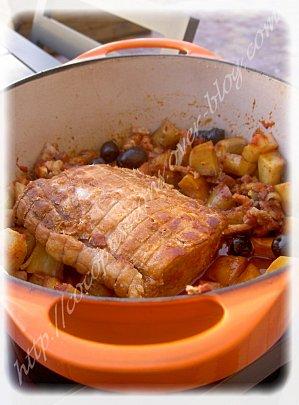 Rôti de porc à l' andalouse Rôti de porc à l' andalouse