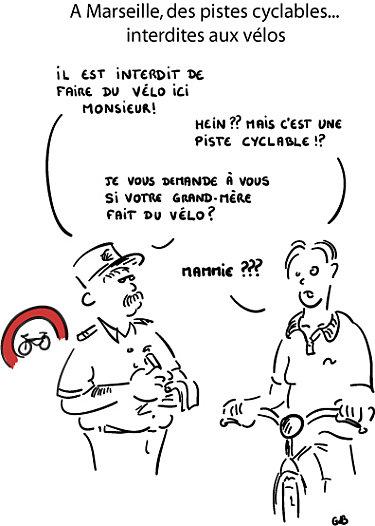 A Marseille, des pistes cyclables... interdites aux vélos A Marseille, des pistes cyclables... interdites aux vélos