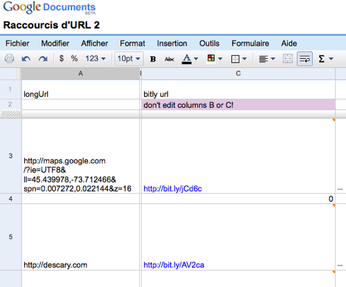bit google docs Utilisez Google Documents pour créer vos raccourcis d’URL