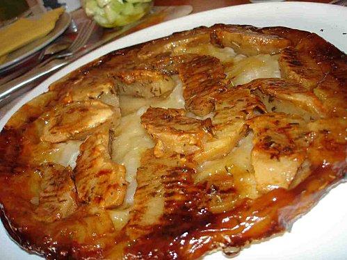 Tarte tatin aux pommes et au camenbert