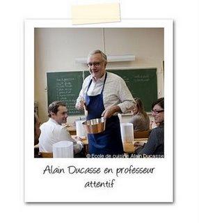 Message subliminal... Ouverture de l'Ecole de cuisine d'Alain Ducasse