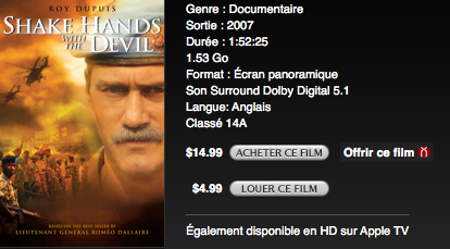 EXCLUSIF - Films en français sur iTunes, pas avant 2010