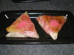 Samoussas aux fraises + café Négril P1010105