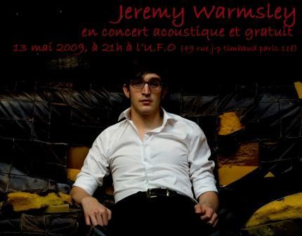 Concert gratuit ce soir : Jeremy Warmsley