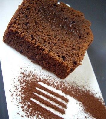 Cake fondant au chocolat noir