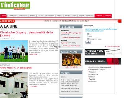 Presse régionale: L’Indicateur des Flandres a son site web! Presse régionale: L’Indicateur des Flandres a son site web!