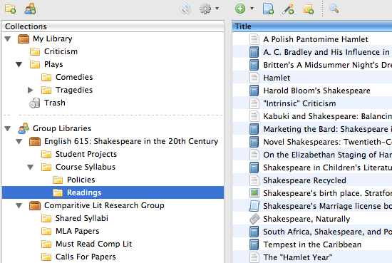 zotero group libraries Zotero 2.0, l’ultime outil gratuit de notes bibliographiques collaboratif!