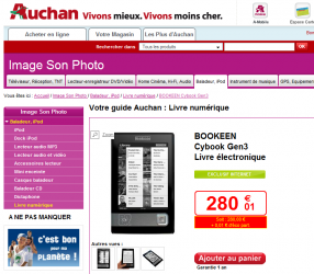 Auchan vend le Cybook Gen 3 : la démocratisation de l'ebook ?