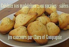 Des madeleines salées, aux lardons & au thym Des madeleines salées, aux lardons & au thym